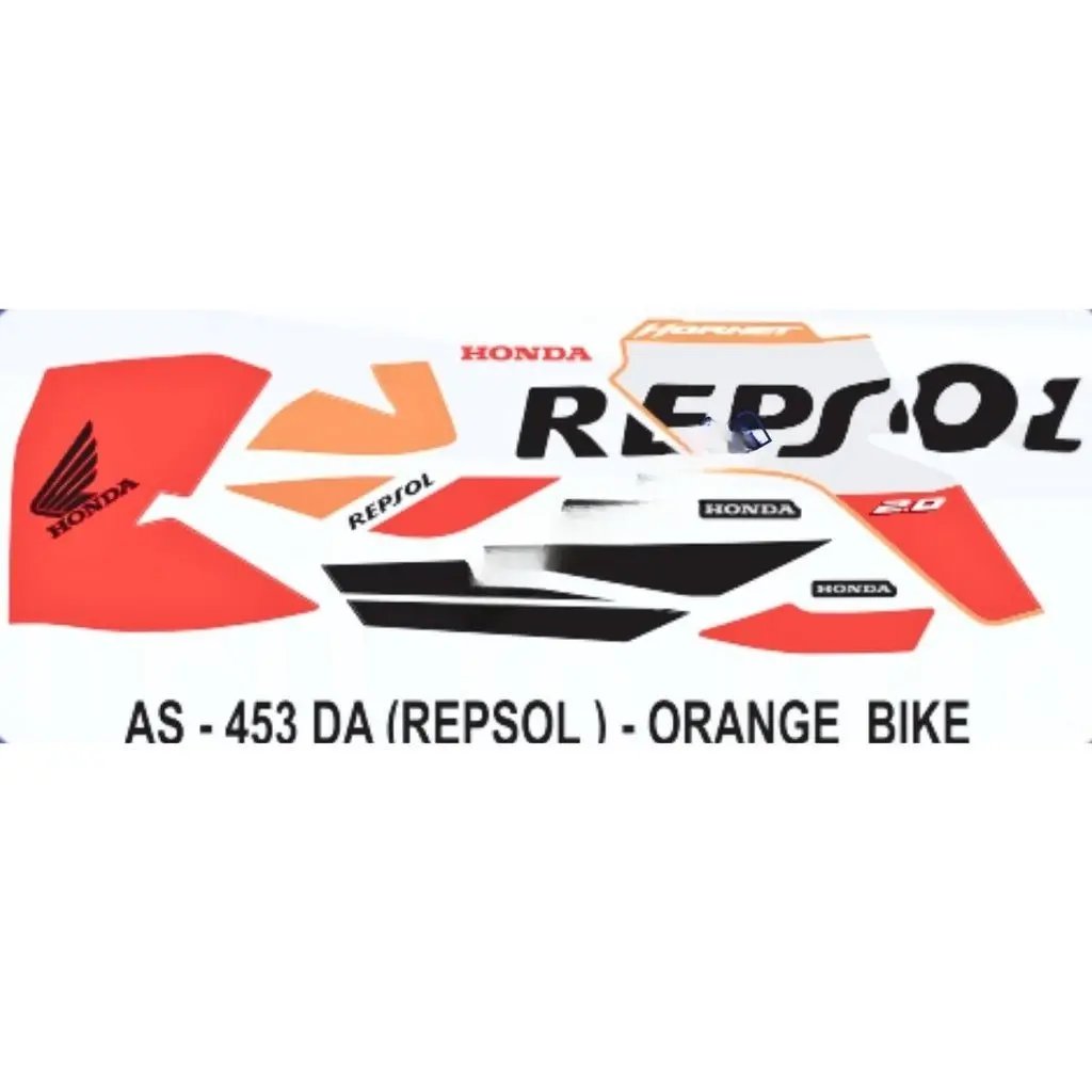 Graphics Sticker Set For Honda Hornet 2.0 | Repsol | Orange Vehicle | Both Sides