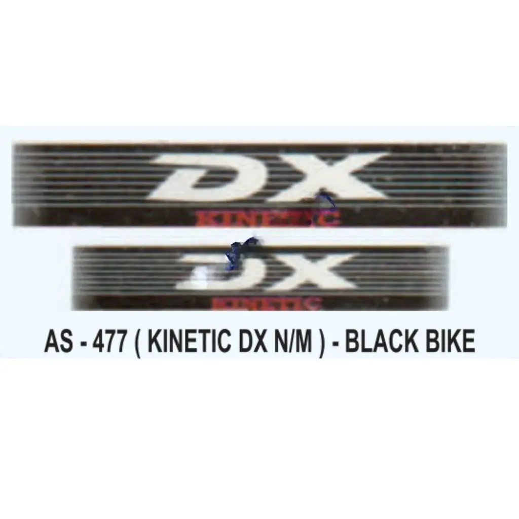 Graphics Sticker Set For Kinetic Dx | New Model | Black Vehicle | Both Sides