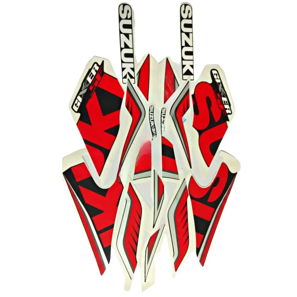 Graphics Sticker Set For Suzuki Gixxer Sf Black Bike | Type 2 | Vinyl Decal Set | 260a | Both Sides