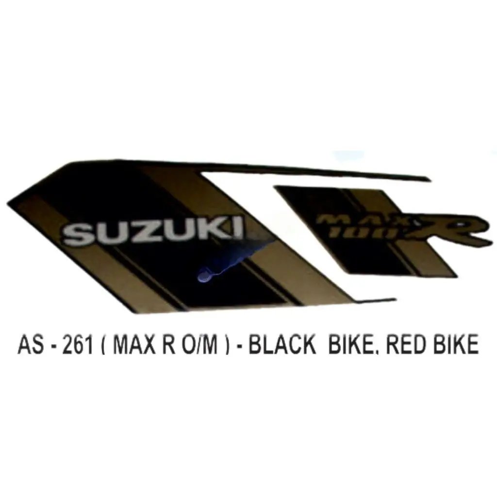 Graphics Sticker Set For Suzuki Max R | Old Model | Black Or Red Vehicle | Both Sides