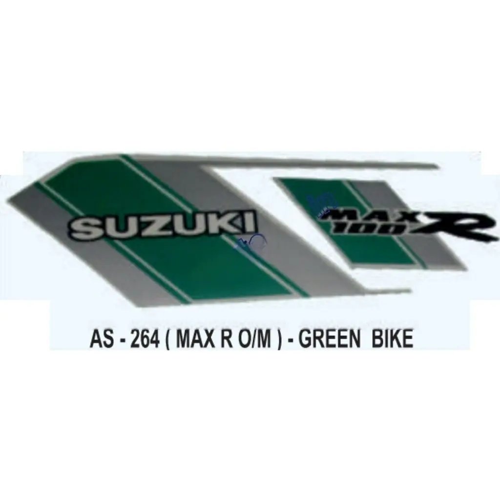 Graphics Sticker Set For Suzuki Max R | Old Model | Green Vehicle | Both Sides