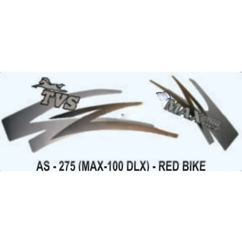 Graphics Sticker Set For Tvs Max 100 Deluxe | Red Vehicle | Both Sides