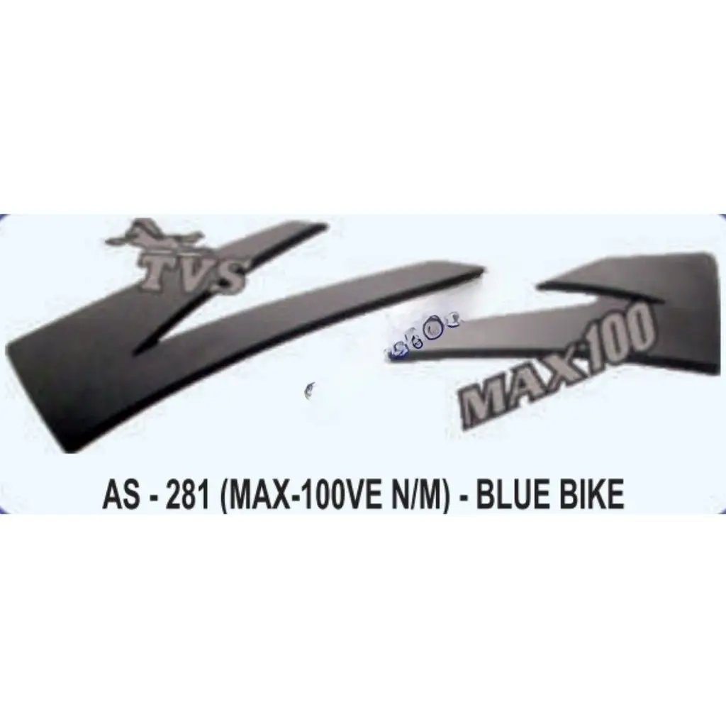 Graphics Sticker Set For Tvs Max 100 | New Model | Blue Vehicle | Both Sides