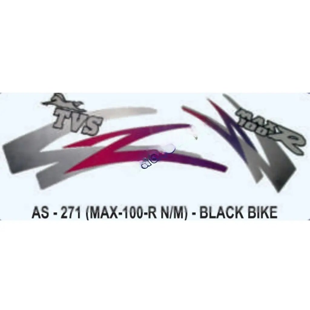 Graphics Sticker Set For Tvs Max 100 R | New Model | Black Vehicle | Both Sides