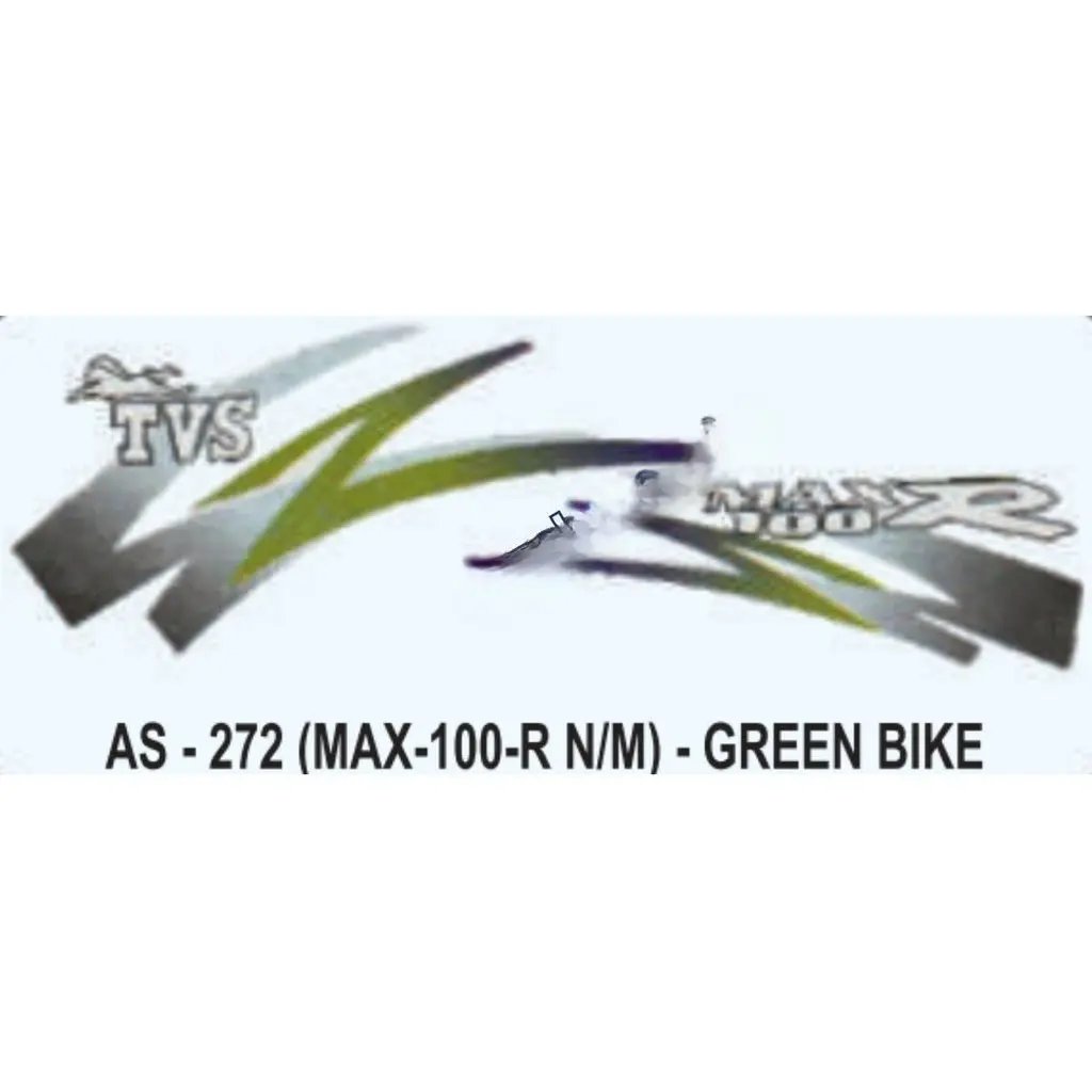 Graphics Sticker Set For Tvs Max 100 R | New Model | Green Vehicle | Both Sides