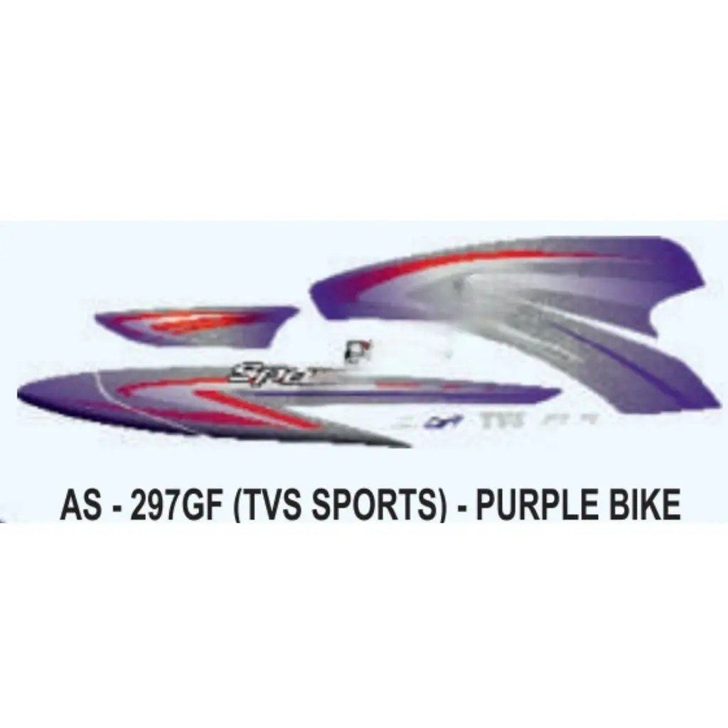 Graphics Sticker Set For Tvs Tvs Sports | Purple Vehicle | Both Sides