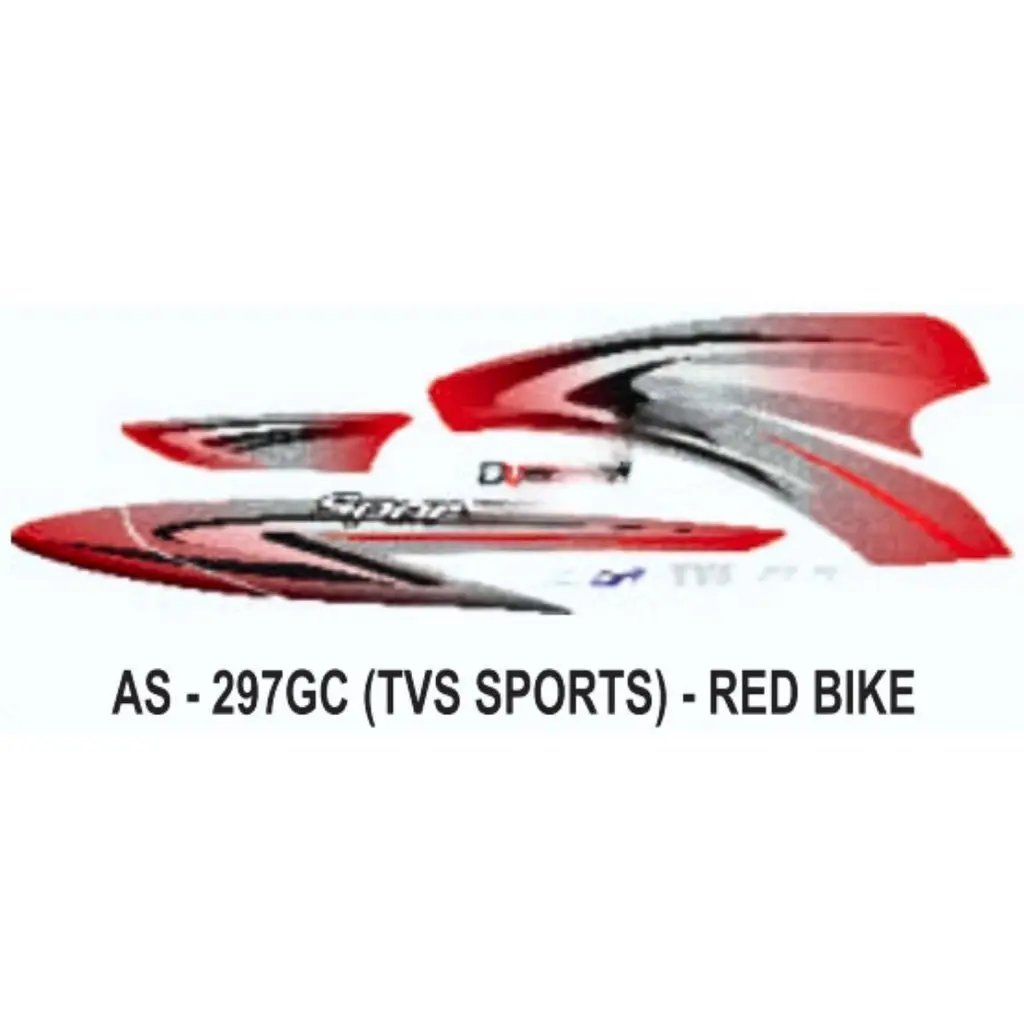 Graphics Sticker Set For Tvs Tvs Sports | Red Vehicle | Both Sides