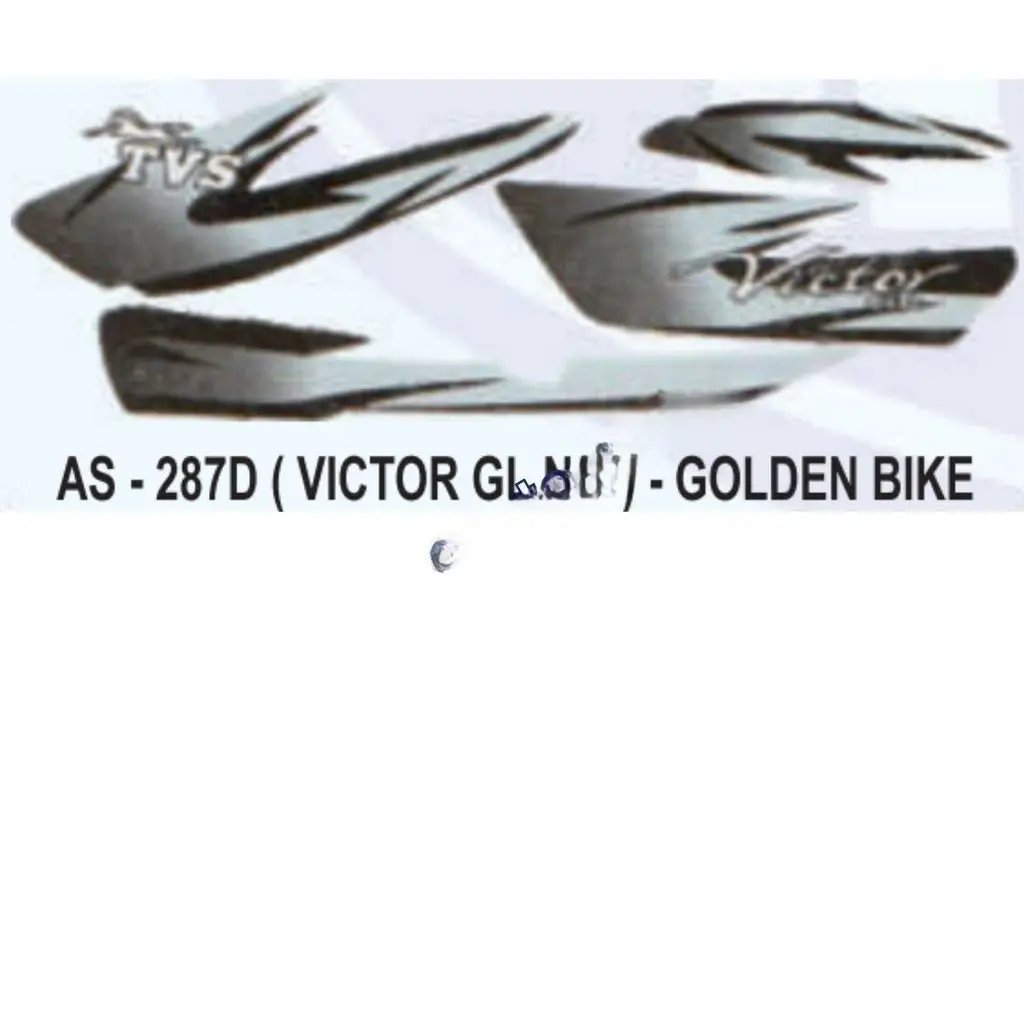 Graphics Sticker Set For Tvs Victor Gl | New Model | Golden Vehicle | Both Sides