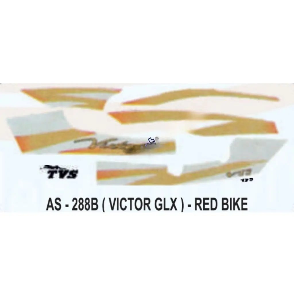 Graphics Sticker Set For Tvs Victor Glx | Red Vehicle | Both Sides