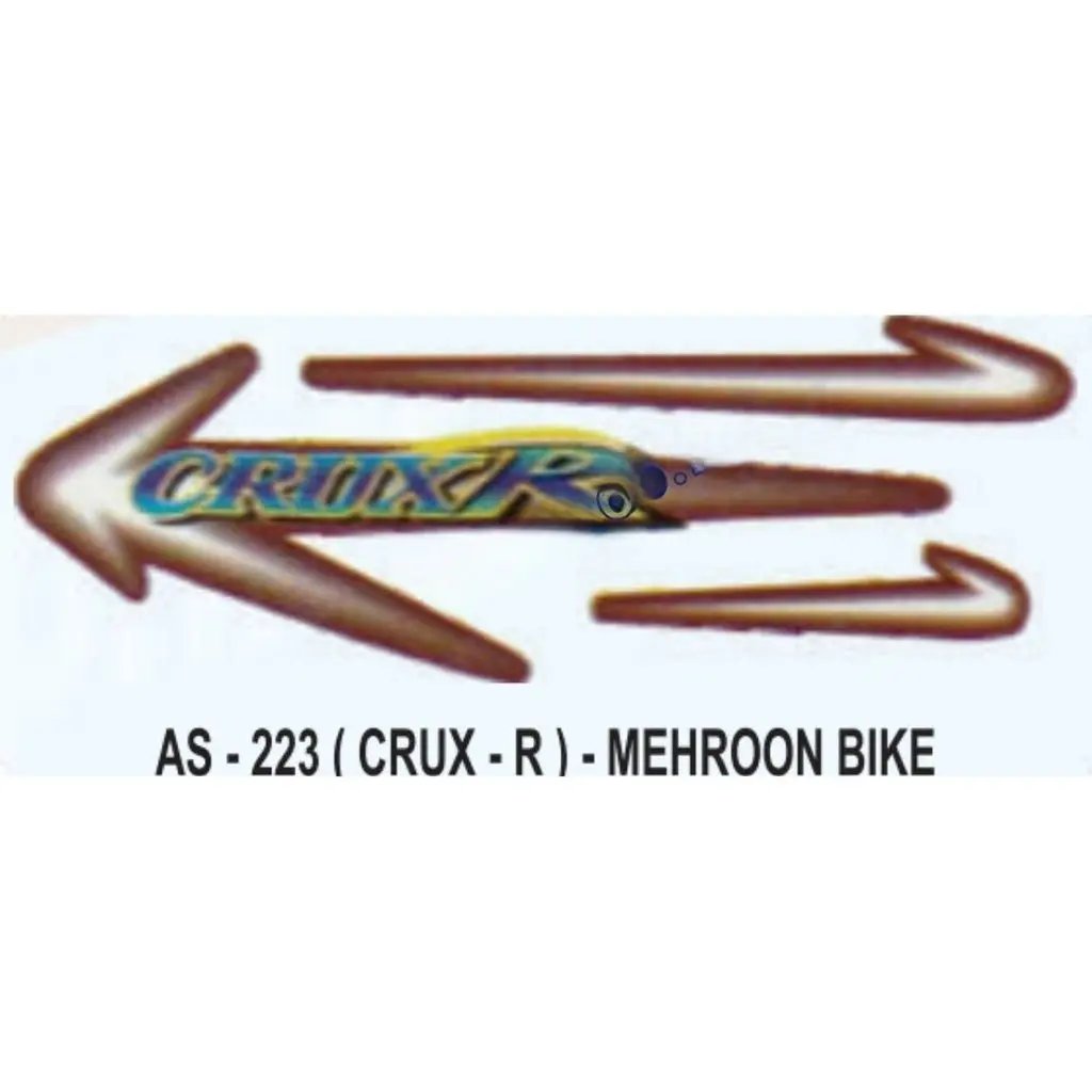 Graphics Sticker Set For Yamaha Crux R | Mehroon Vehicle | Both Sides