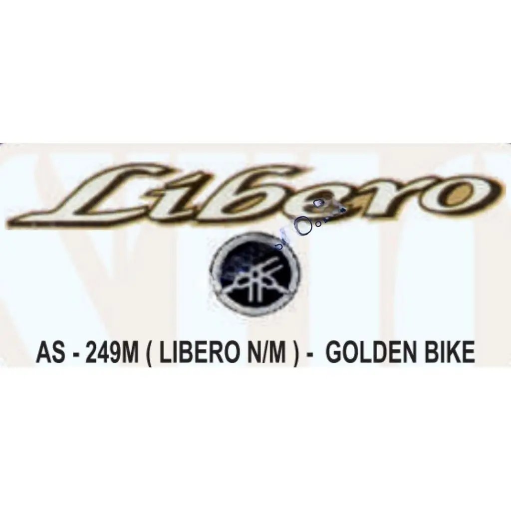 Graphics Sticker Set For Yamaha Libero | New Model | Golden Vehicle | Both Sides