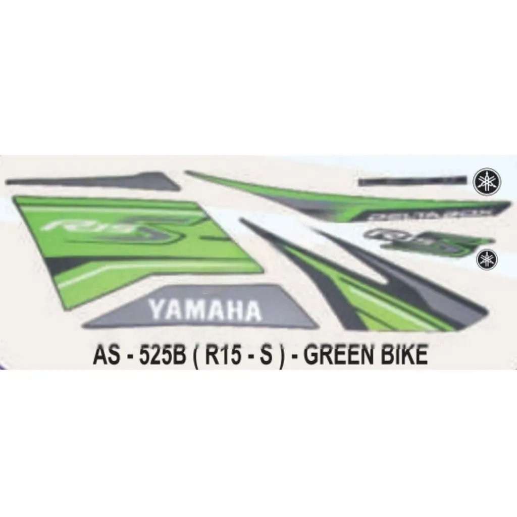 Graphics Sticker Set For Yamaha R15 S | Green Vehicle | Both Sides