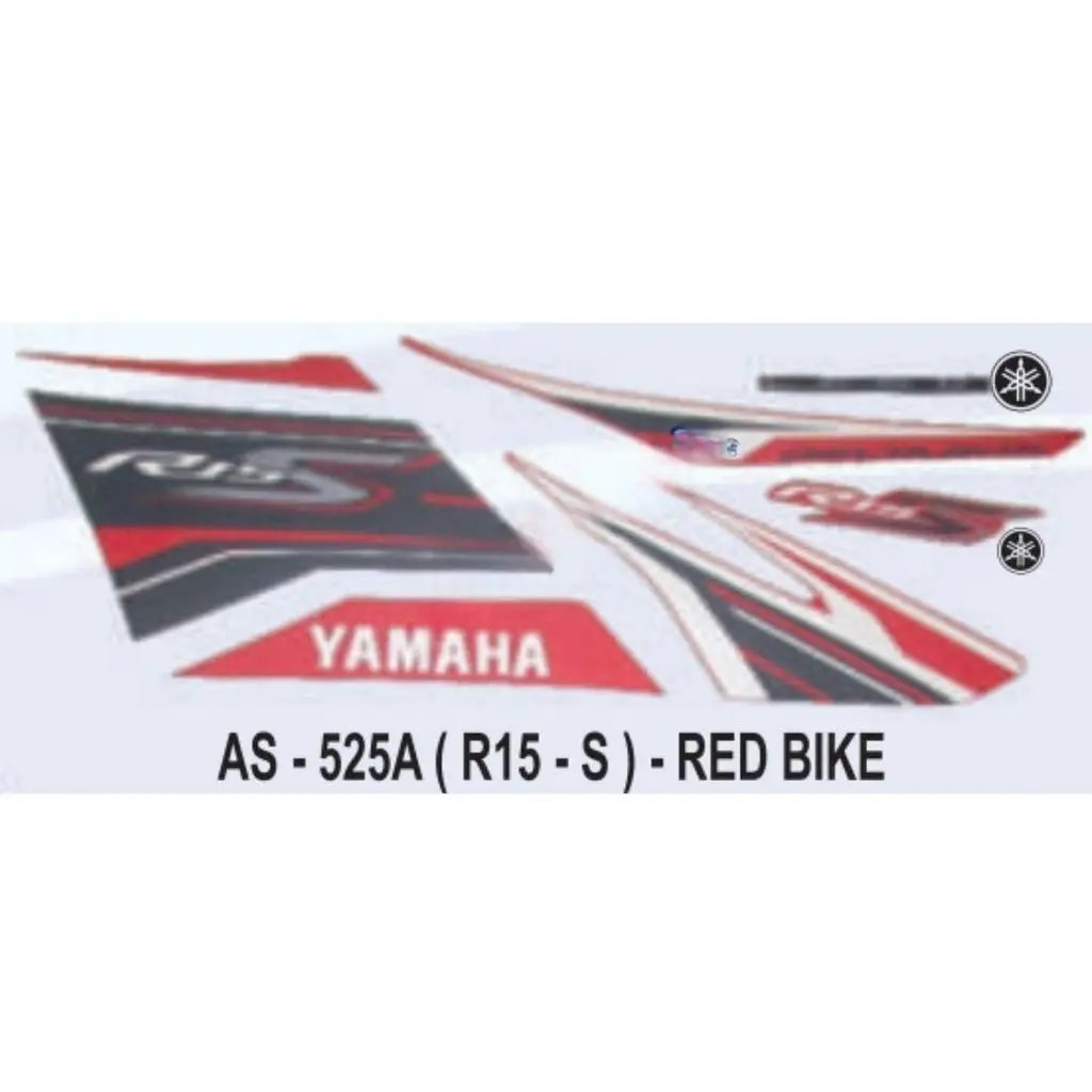 Graphics Sticker Set For Yamaha R15 S | Red Vehicle | Both Sides