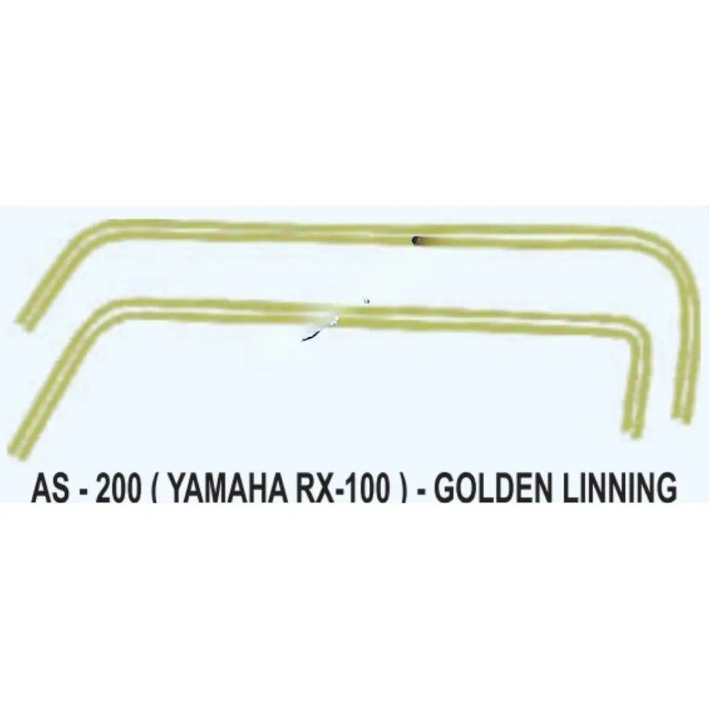 Graphics Sticker Set For Yamaha Rx 100 | Golden Lining Sticker | Both Sides