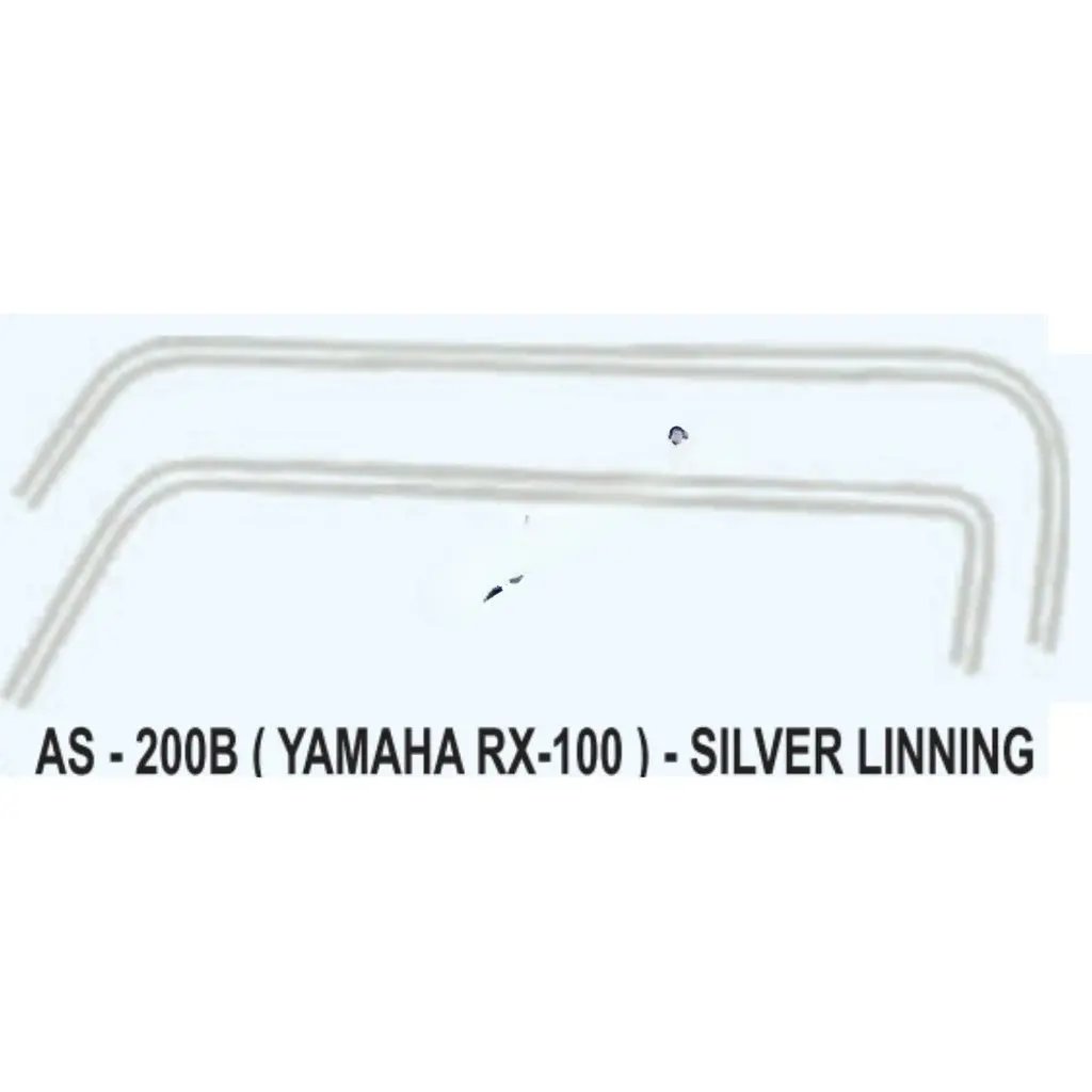 Graphics Sticker Set For Yamaha Rx 100 | Silver Lining Sticker | Both Sides