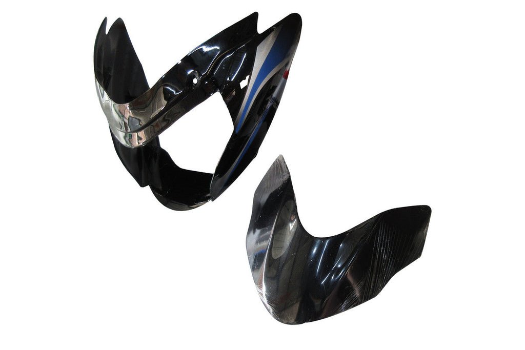 Headlight Visor Fit For Bajaj Xcd 135 Black (blue Sticker)
