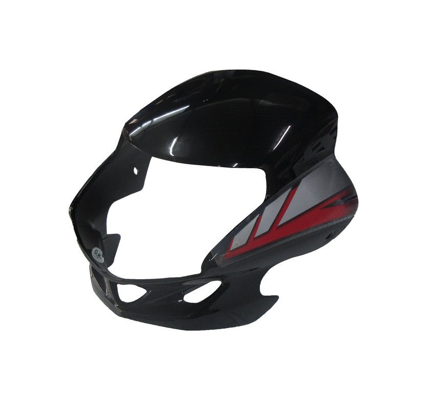 Headlight Visor Fit For Hero Cd-deluxe New Model (self Start) Black(blue Sticker)
