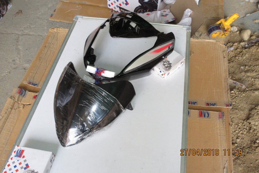 Headlight Visor Fit For Hero Glamour Type-7 Black (grey Sticker)