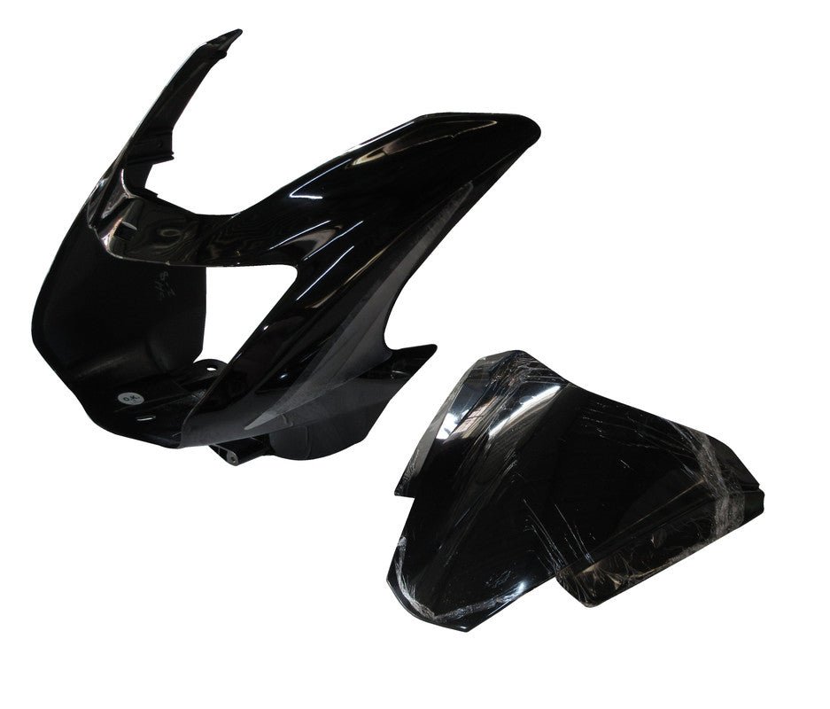 Headlight Visor Fit For Tvs Starcvti 110 Cc (horse Type) Black (grey Sticker)