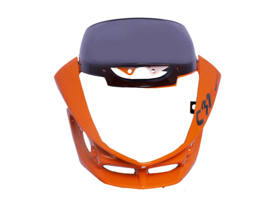 Headlight Visor Fit For With Glass & Garnish Hero Cbz Xtreme Vibrant Orange