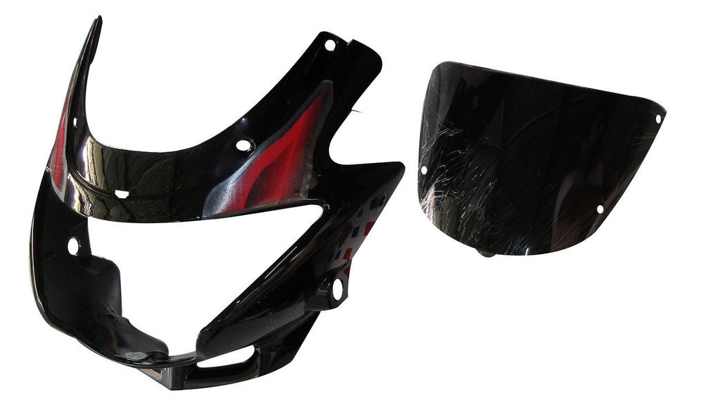 Headlight Visor Fit For With Glass Hero Glamour New Model Black (red)