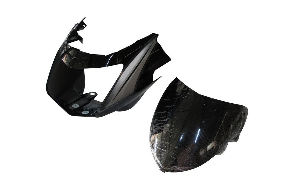 Headlight Visor With Glass Fit For Tvs Starcvti 110 Cc Latest (type-3) Black (silver Sticker)