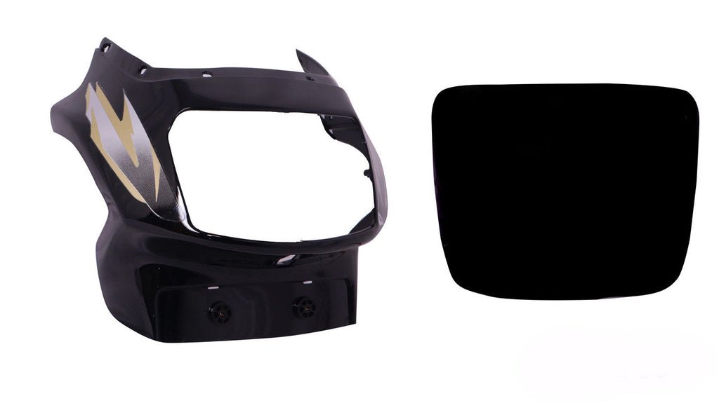 Headlight Visor (with Glass) Fit For Tvs Victor Gl New Model Black