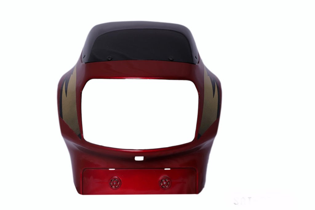 Headlight Visor With Glass Fit For Tvs Victor Old Model Flame Red