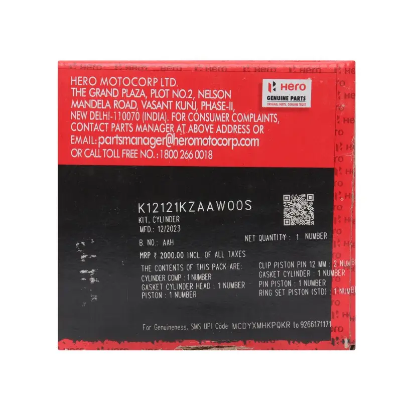 Hero Cylinder Kit For Passion Xpro (sept 2012) - Image 3