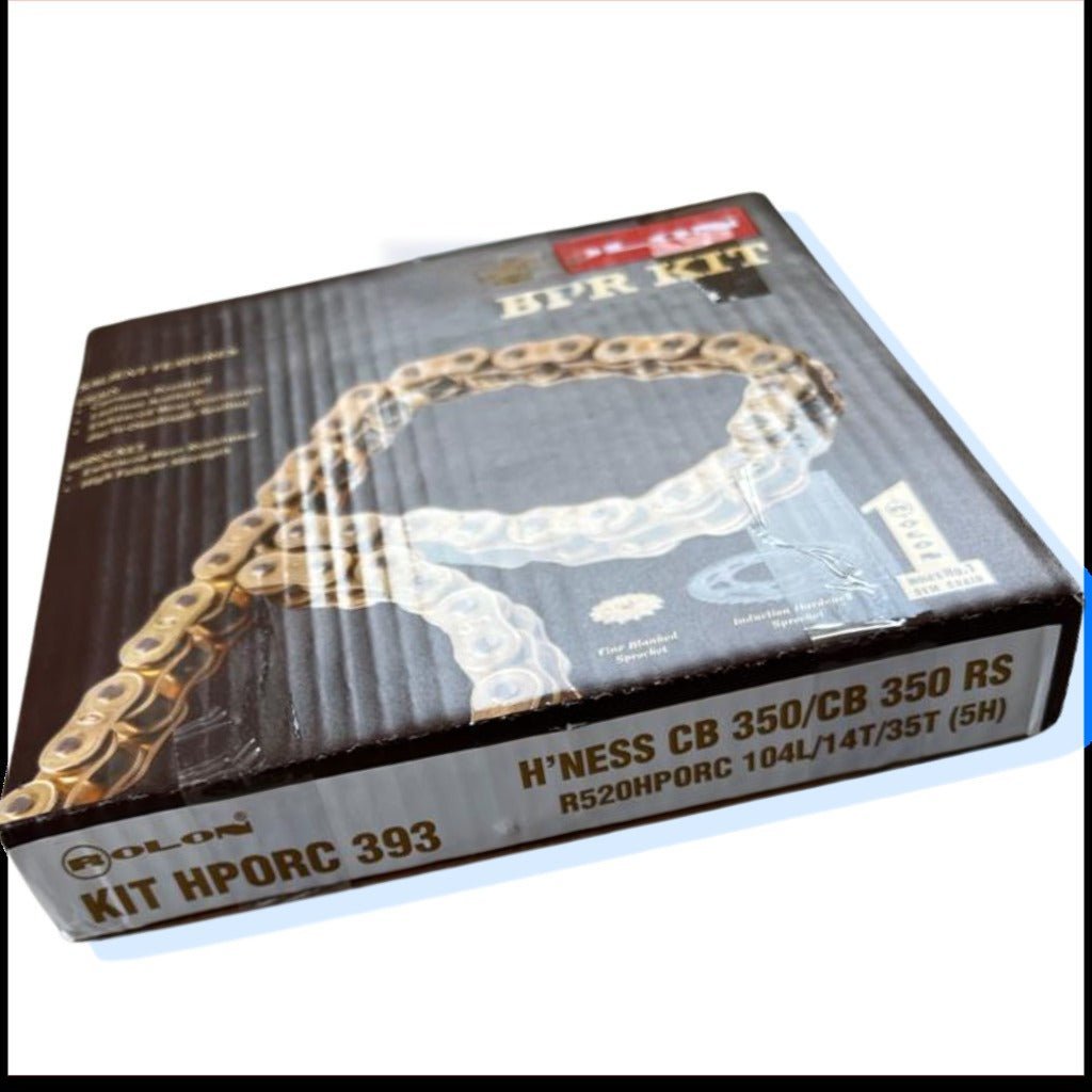 Honda Highness Cb350 Rs 350 Brass Chain Sprocket Kit Rolon Kit Hporc 393