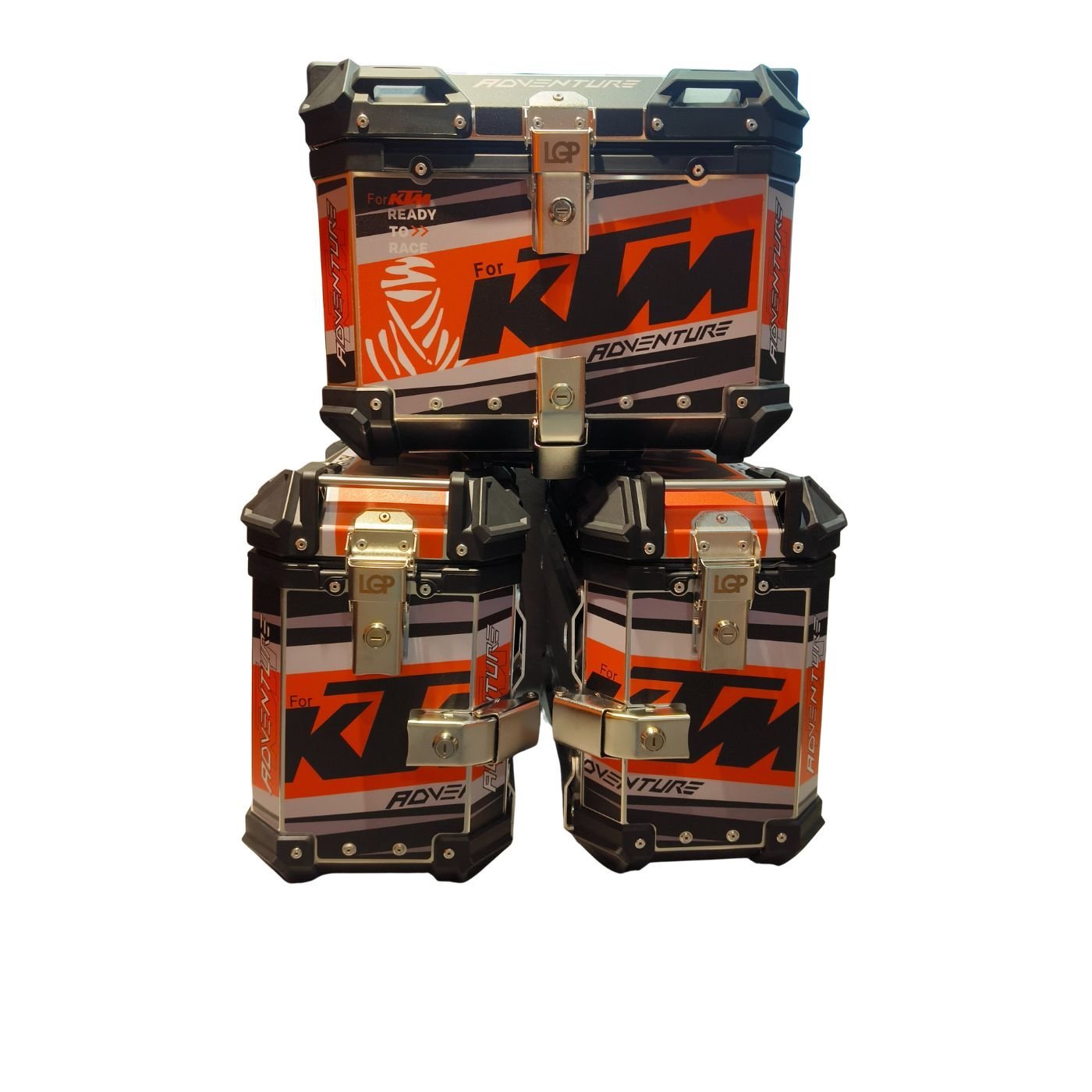 Ktm Explorer Side Panniers & Top Box Aluminium 45L,38L,38L