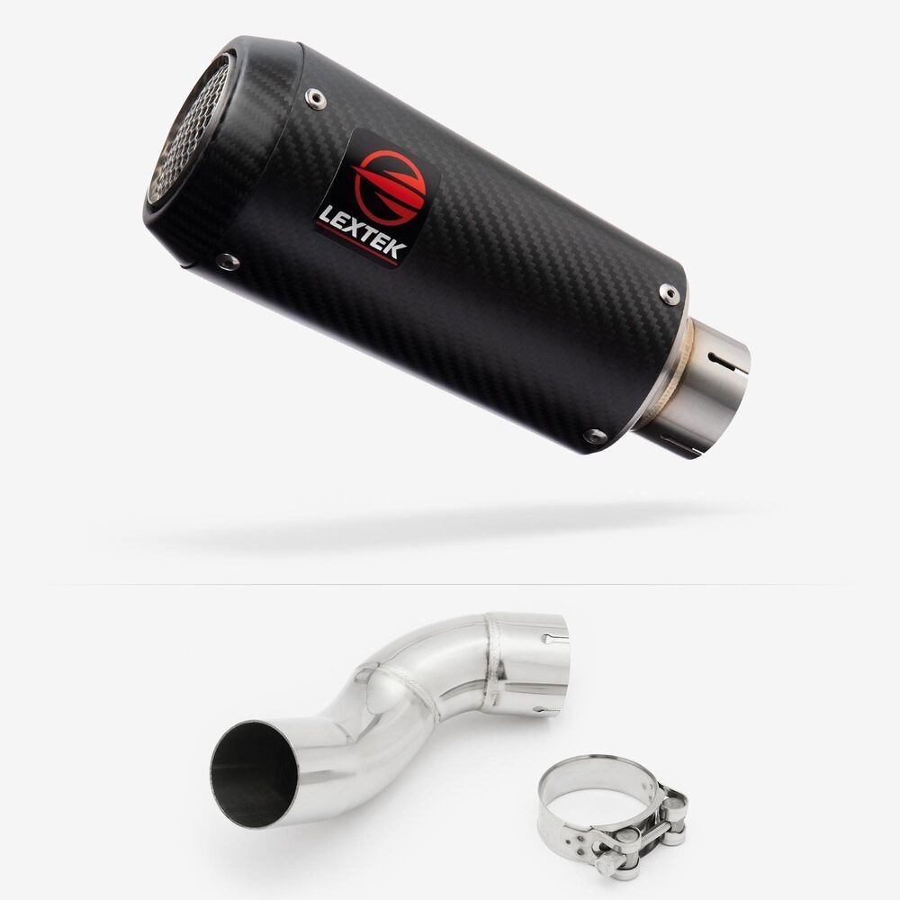 Lextek Cp9C Full Carbon Exhaust System 180Mm For Kawasaki Z900 2017-19
