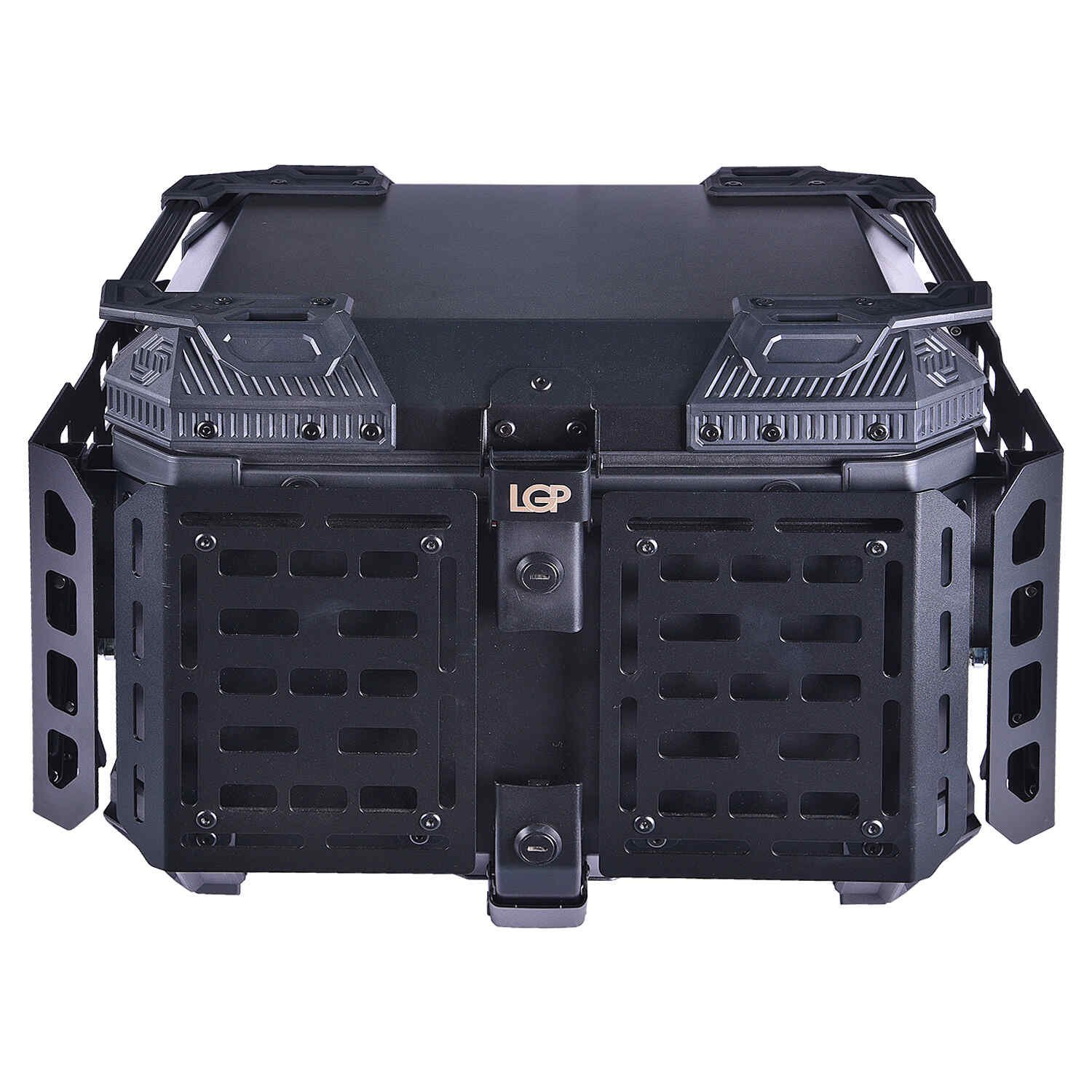 Lgp Top Box 45L Black Armoured With Backrest