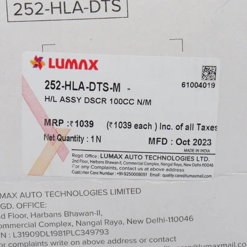 Lumax Head Light Assembly For Discover 100 - Image 3