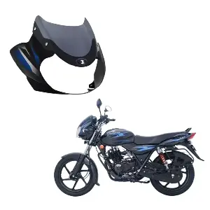 Discover 100cc Headlight Visor (black And Blue)