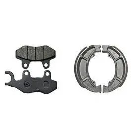 Front & Rear (combo) Brake Pad + Brake Shoe Set Compatible For Tvs Apache Old Models (dp3+bss04)