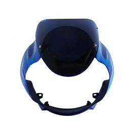 Head Light Visor Mask Compatible For Bajaj Discover Dts-i 125cc Blue