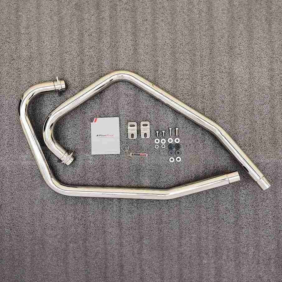 Powerage Performance Headers For Royal Enfield GT / Interceptor 650 Polish Finish Dual O2 Sensor 2025 Above