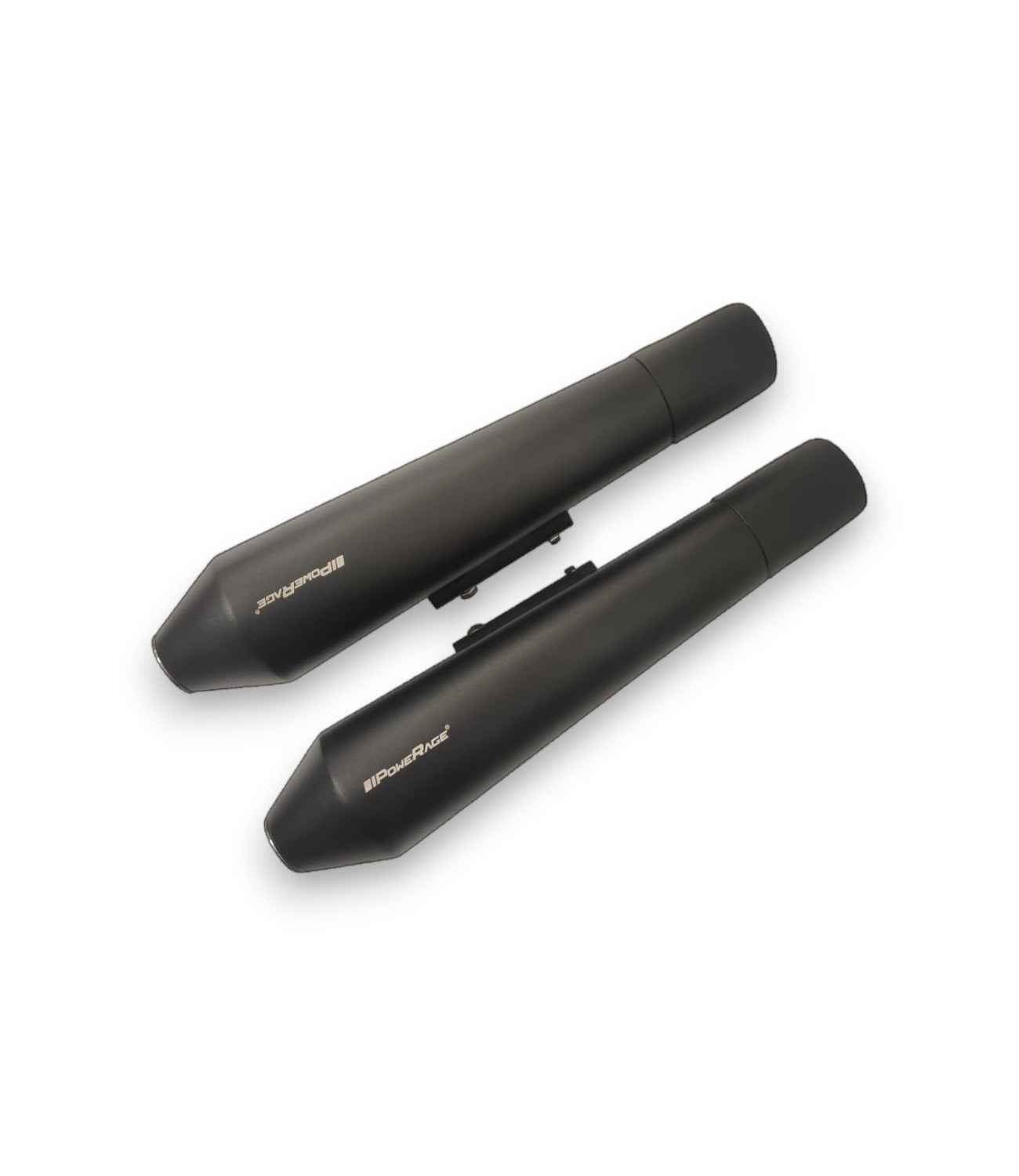 Powerage Slip Ons Exhaust For RE 650 Twins Black Short