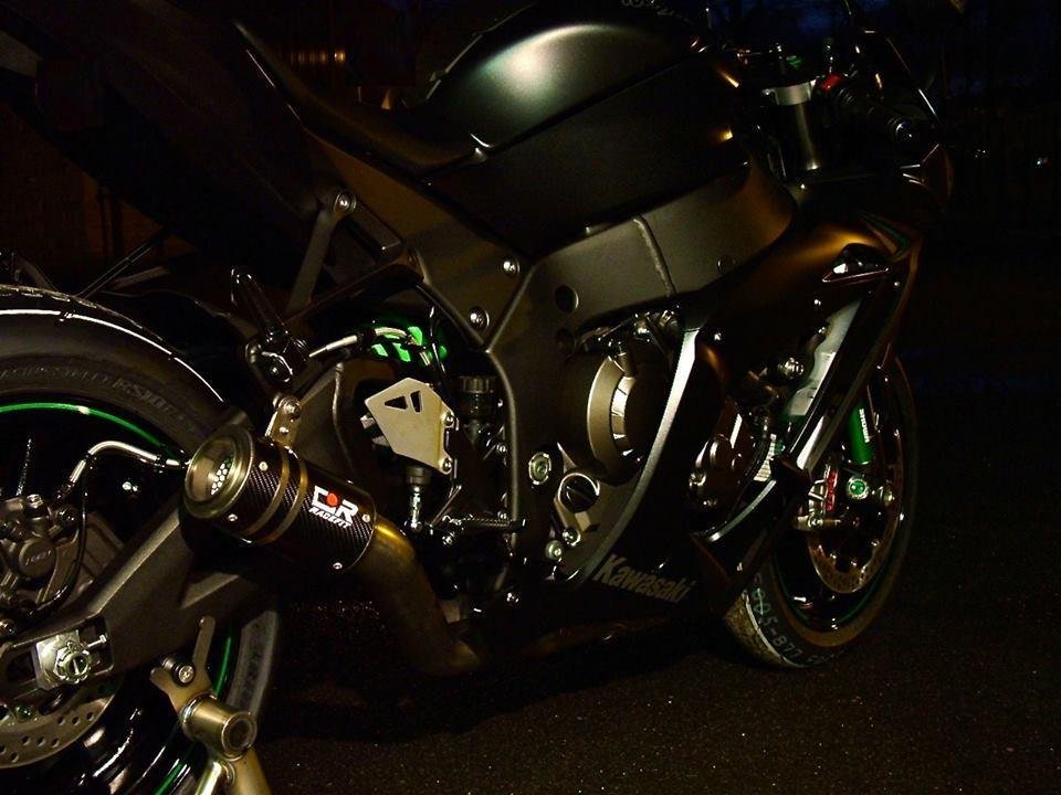 Racefit Growler Titanium Carbon Slip On Exhaust For Kawasaki Zx 10R
