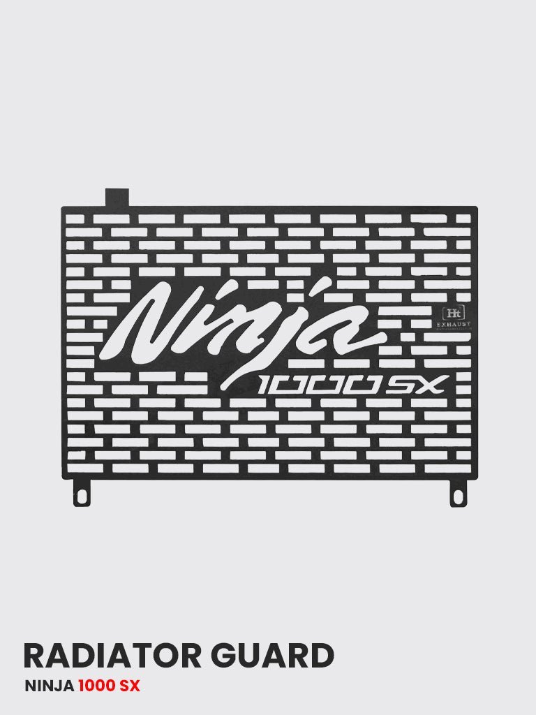 Radiator Guard FOR Kawasaki Ninja 1000 SX Black Matt and Silver - RD 735
