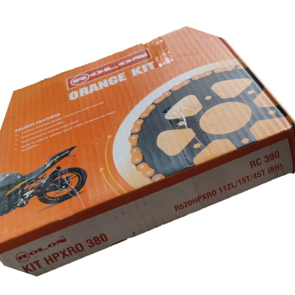 Rc Duke 390 Chain Sprocket Kit By Rolon Orange