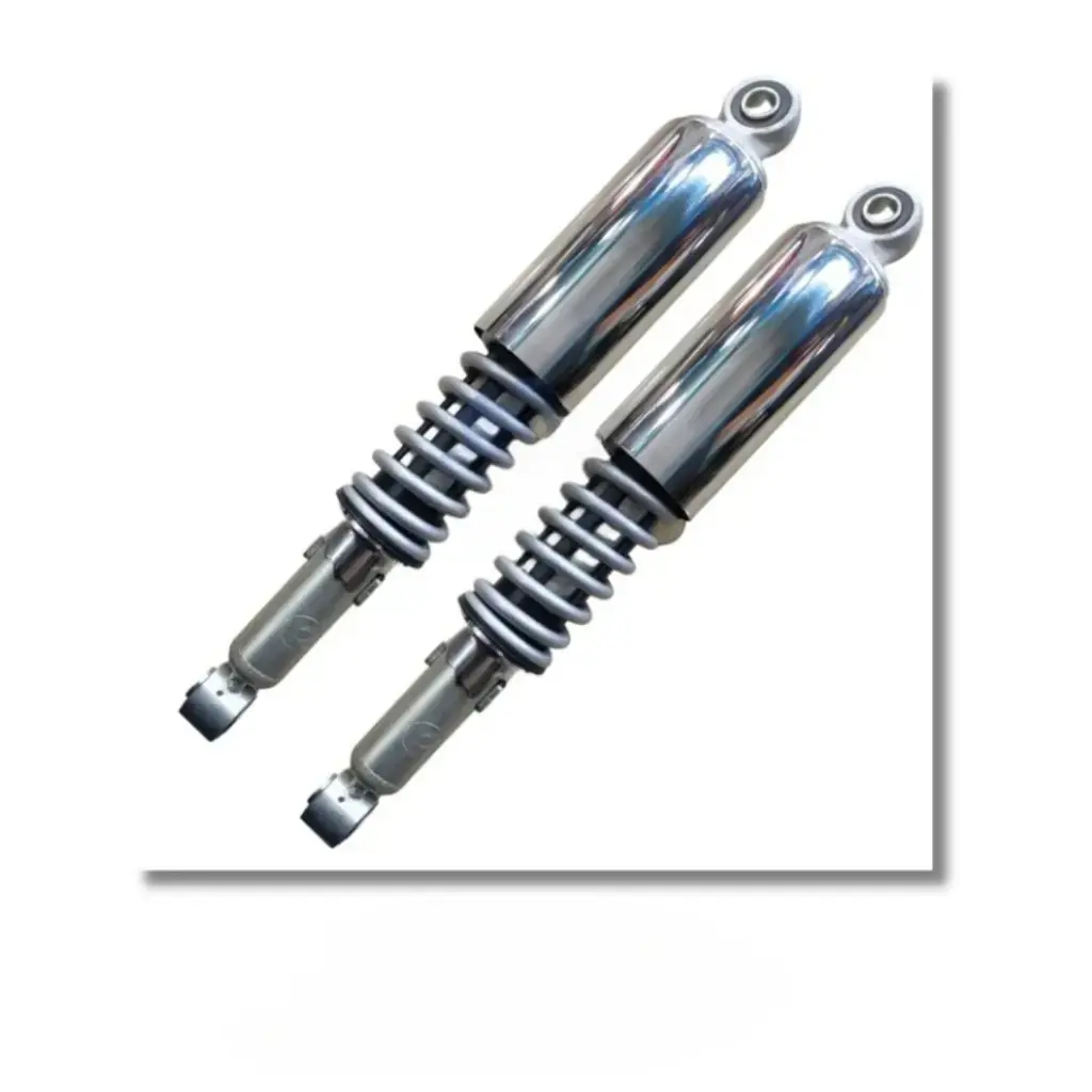 Rear Shock Absorber For Hero Splendor | Spl Pro | Spl Plus | Super Spl | Cd Dawn | Cd Deluxe | Hf Dawn | Hf Deluxe | Silver Or Chrome Colour