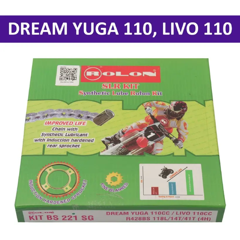 Rolon Chain Kit For Dream Yuga 110, Livo 110 - Image 2