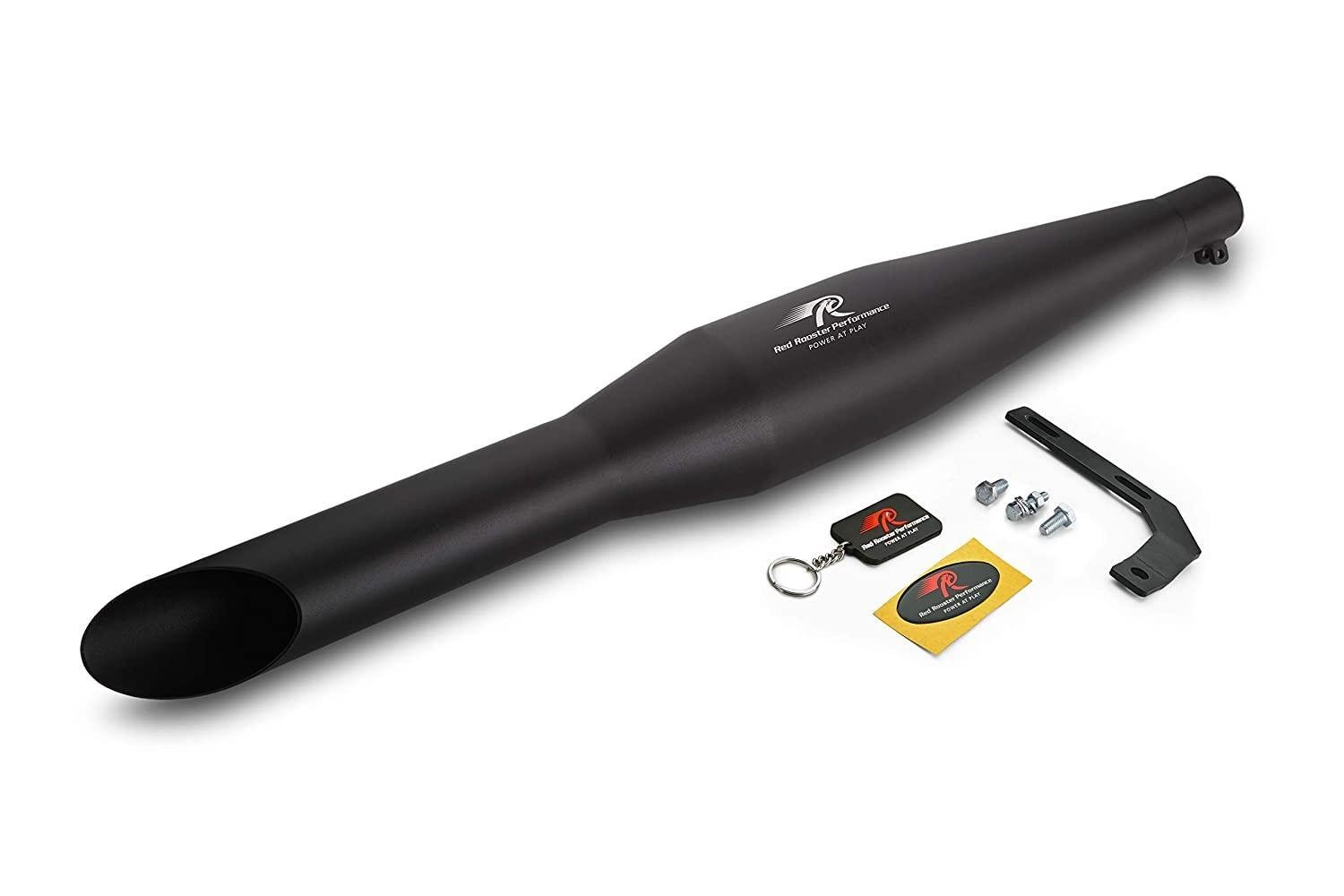 Royal Enfield Classsic Red Rooster Matte Black Unibody Rumbler Exhaust