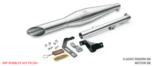ROYAL ENFIELD REBORN 350 METEOR 350 RED ROOSTER PERFORMANCE RUMBLER ACE EXHAUSTLD CLASSIC REB
