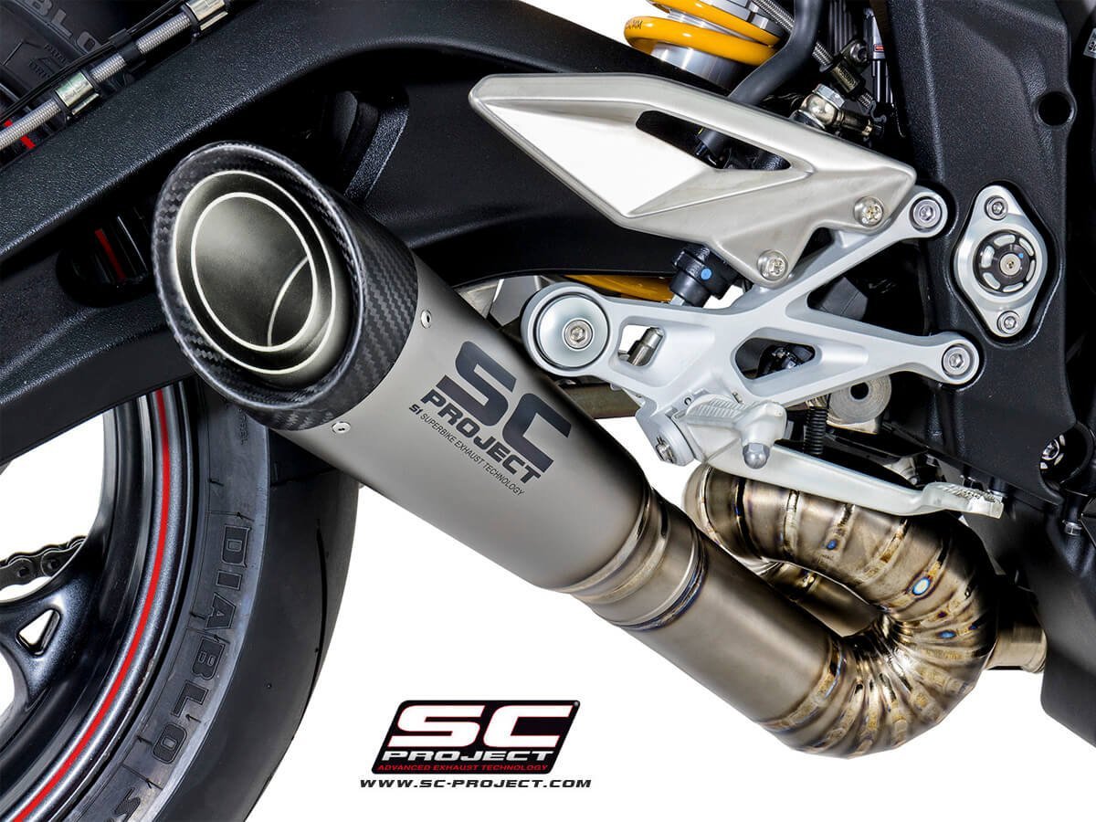 SC Project S1 Exhaust S Shaped pipe Triumph Street Triple 765 (2017 22)