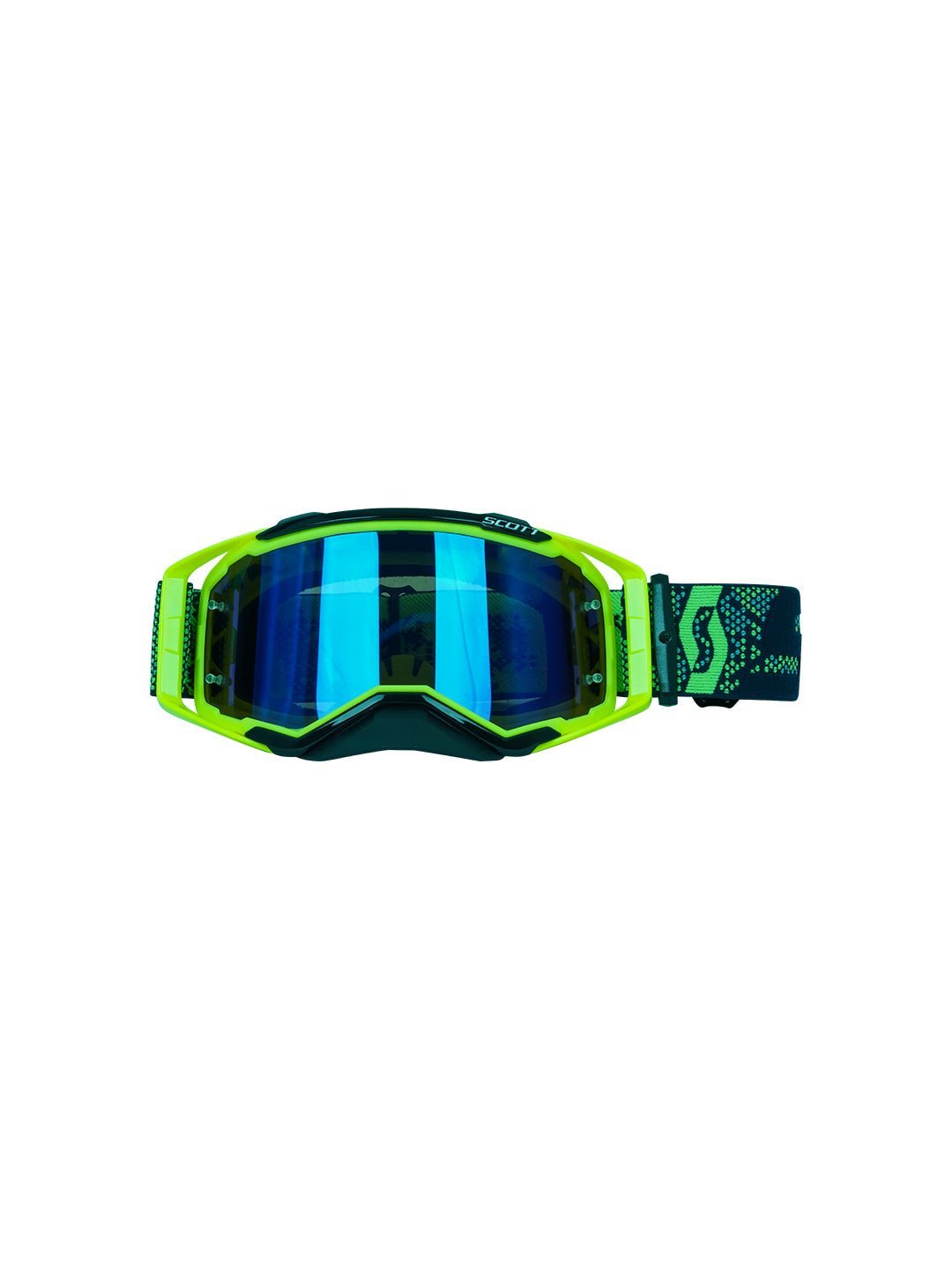 Scott Replica Goggles With Box Grn.F Blk.N Blue Tint