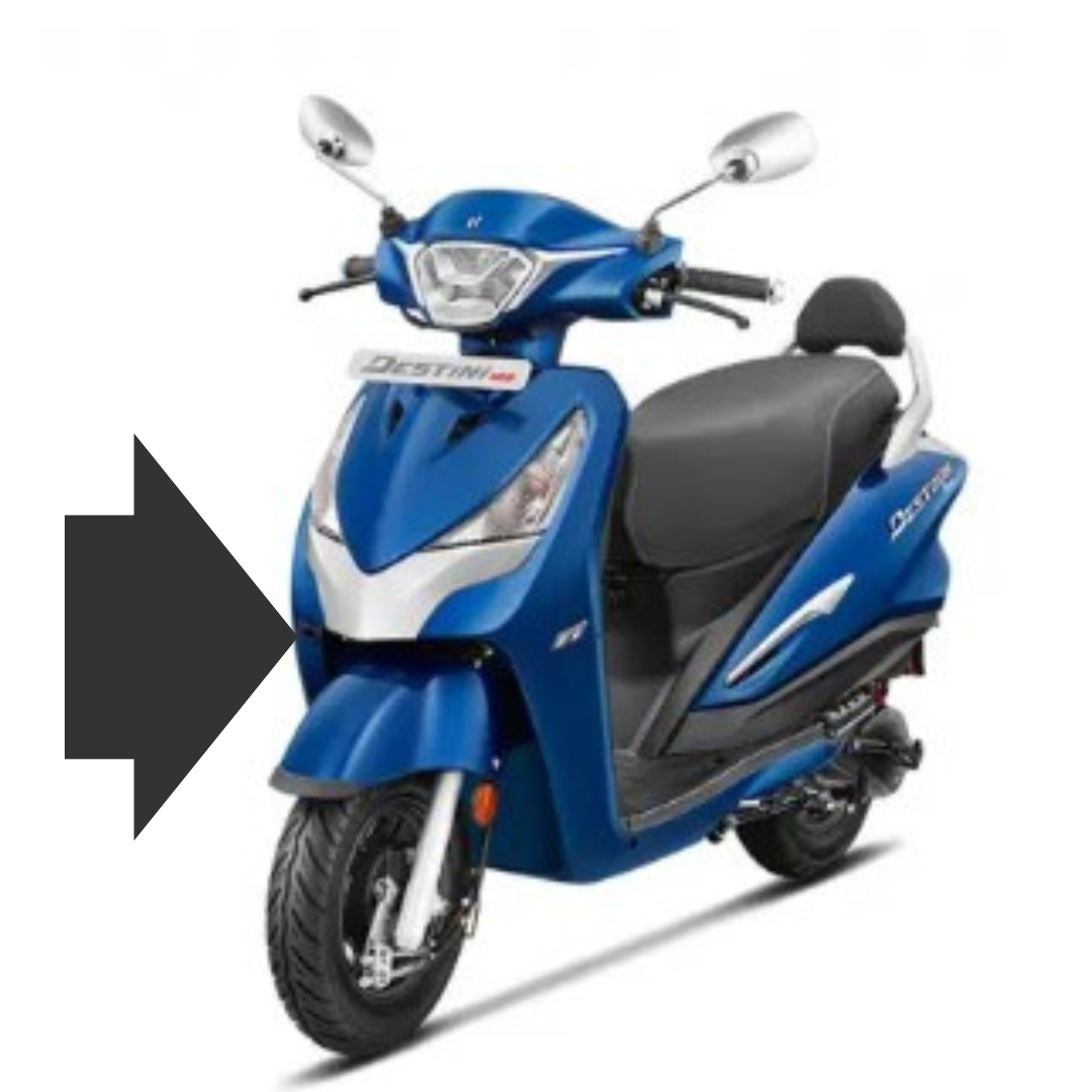 Set Front Cover Lower Mett Nexus Blue For Destini 125 |hero