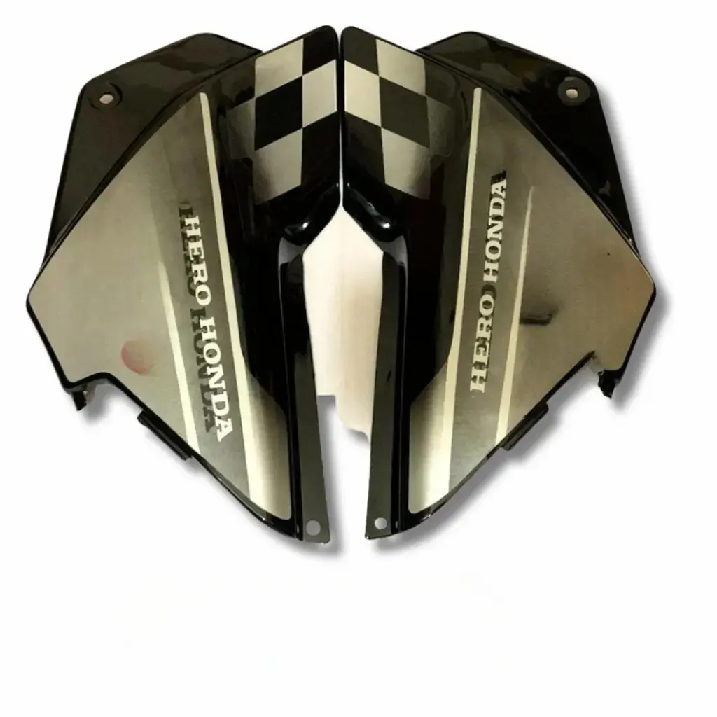 Side Panel For Hero Glamour Type1 New Model | Black & Silver Colour